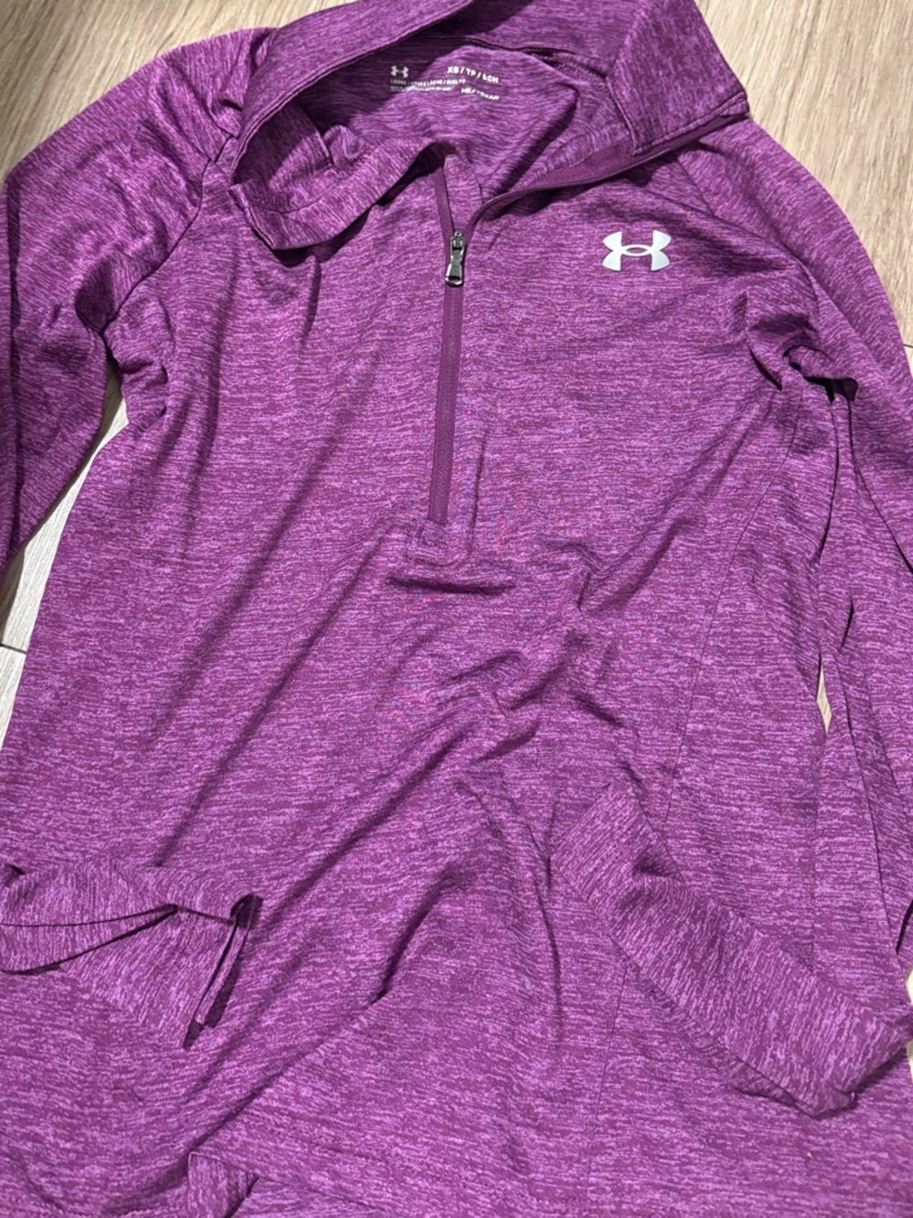 Under Armour Heathered Plum Quarter-Zip Hoodie